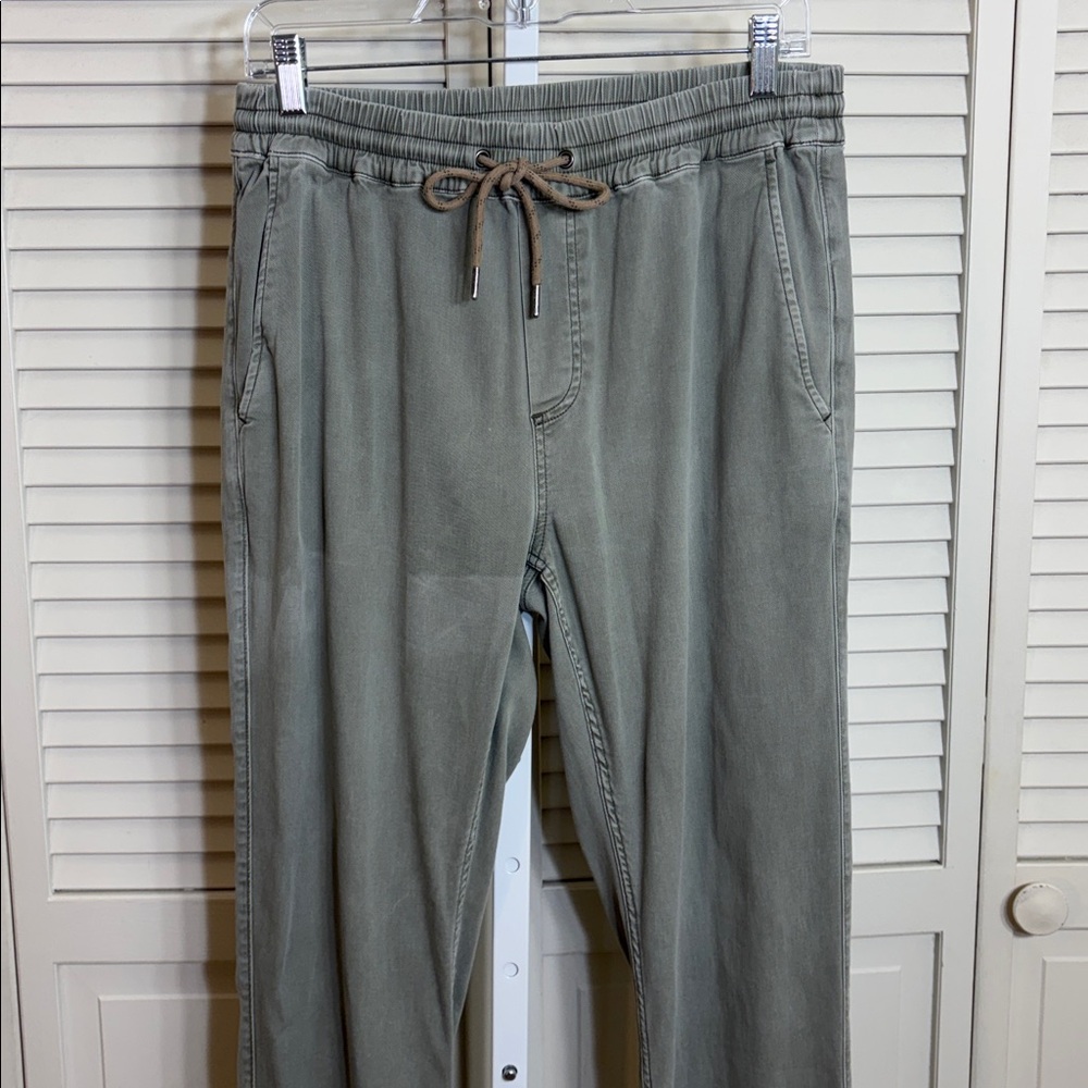 FAHERTY Essential Drawstring Pants Green Medium - image 2
